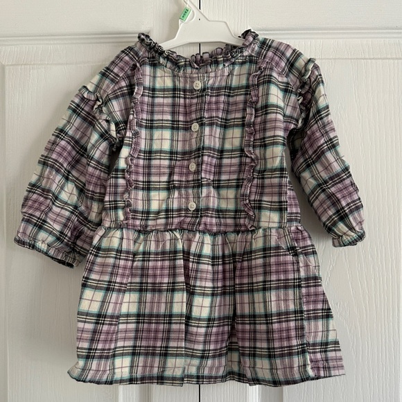 Baby Gap Plaid Drop Waist Shirt Dress 18-24 - Picture 1 of 4